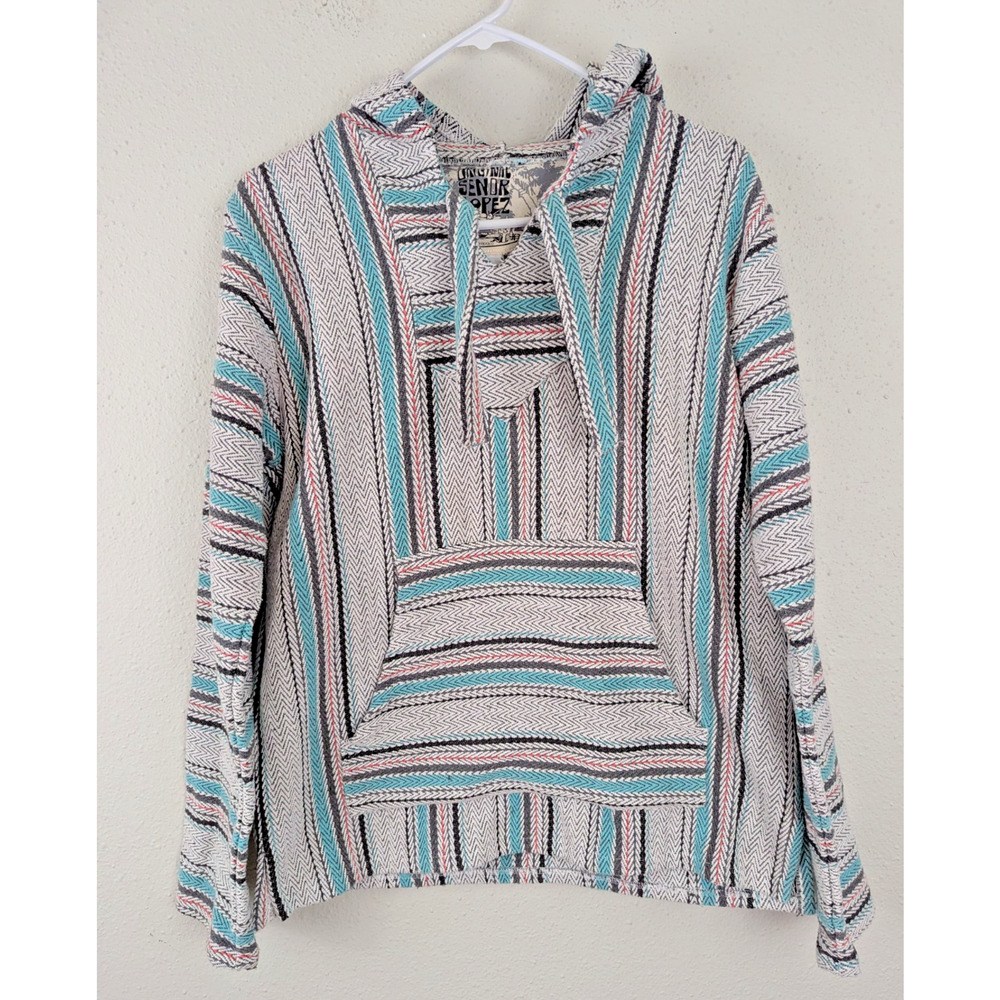 Original Senor Lopez sz L Nunca Perfecta Baja Hoodie multi color men's 4430